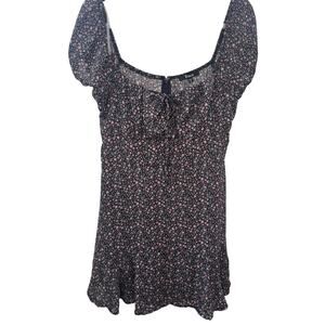 NWT Francesca's Druella Godet Mini Dress - XL - Floral